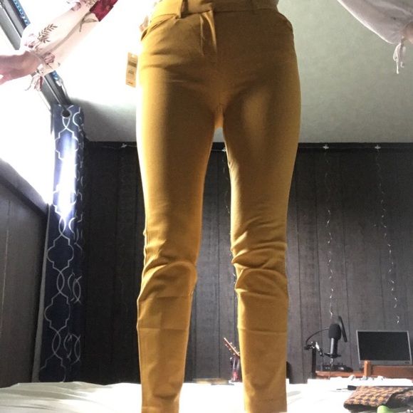 Gap Signature Skinny Ankle Yellow Pants - Picture 7 of 7